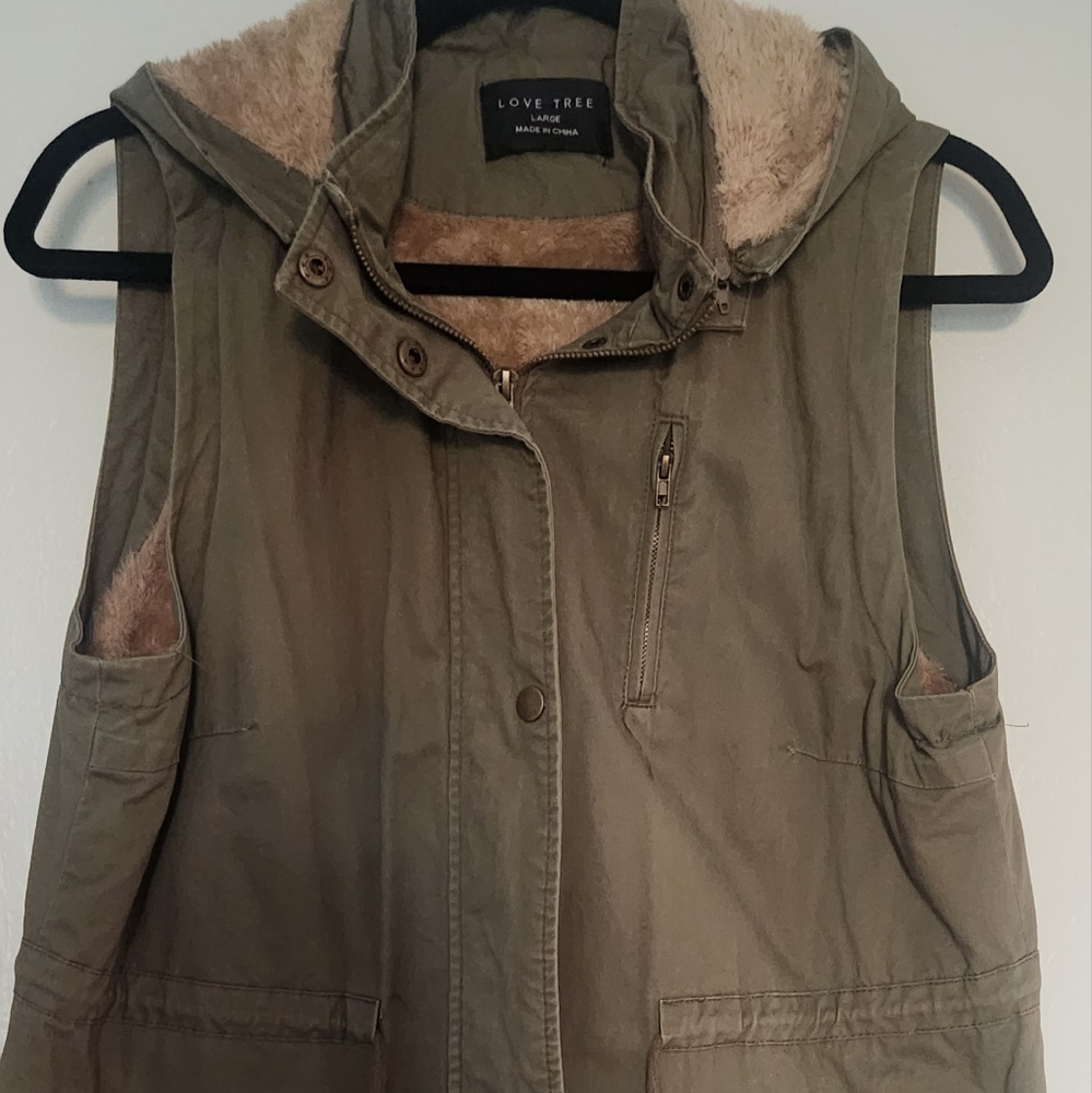 Olive green vest